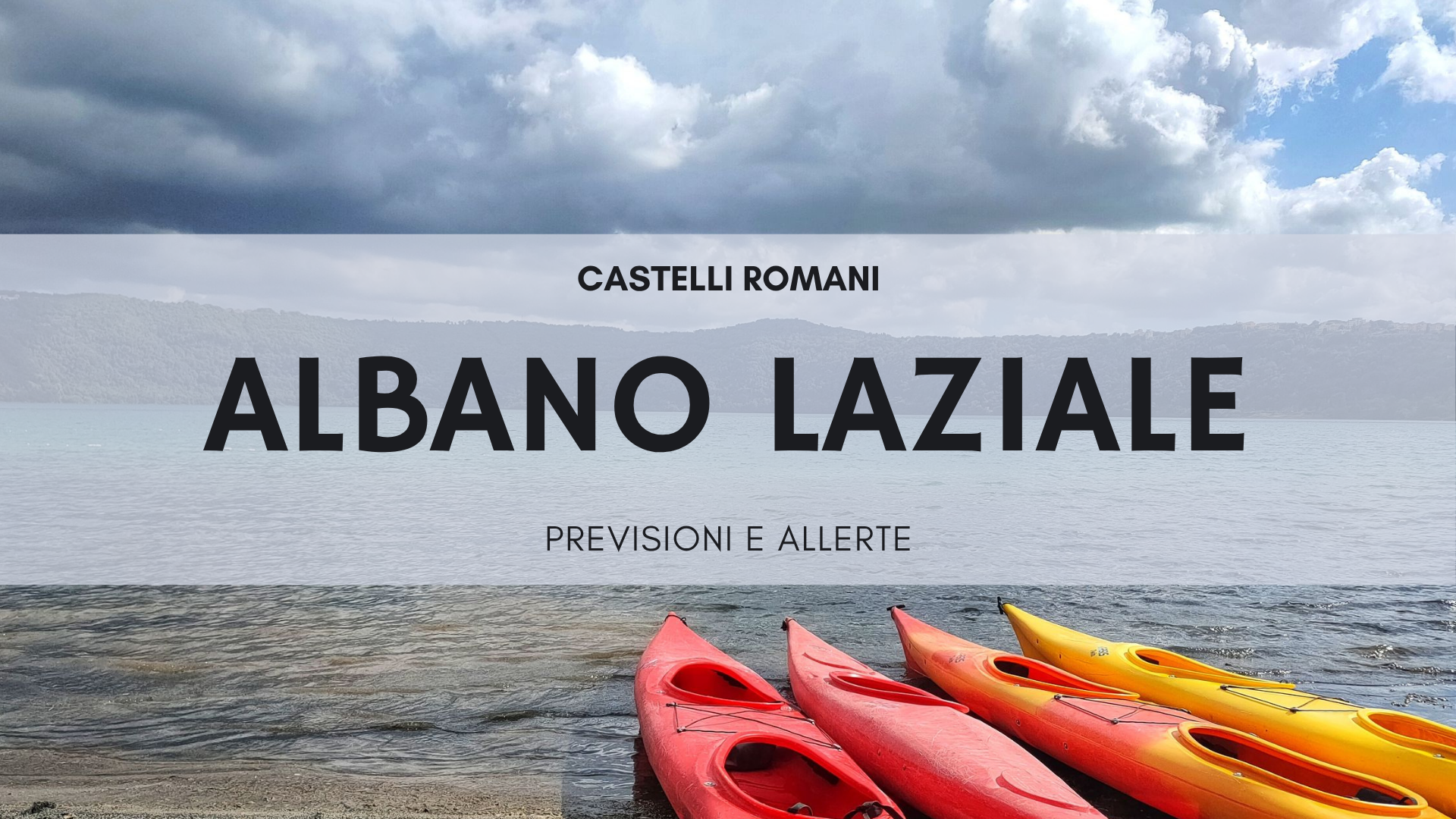 Kayaks sulle rive del Lago di Albano a Castel Gandolfo, meteo Albano Laziale