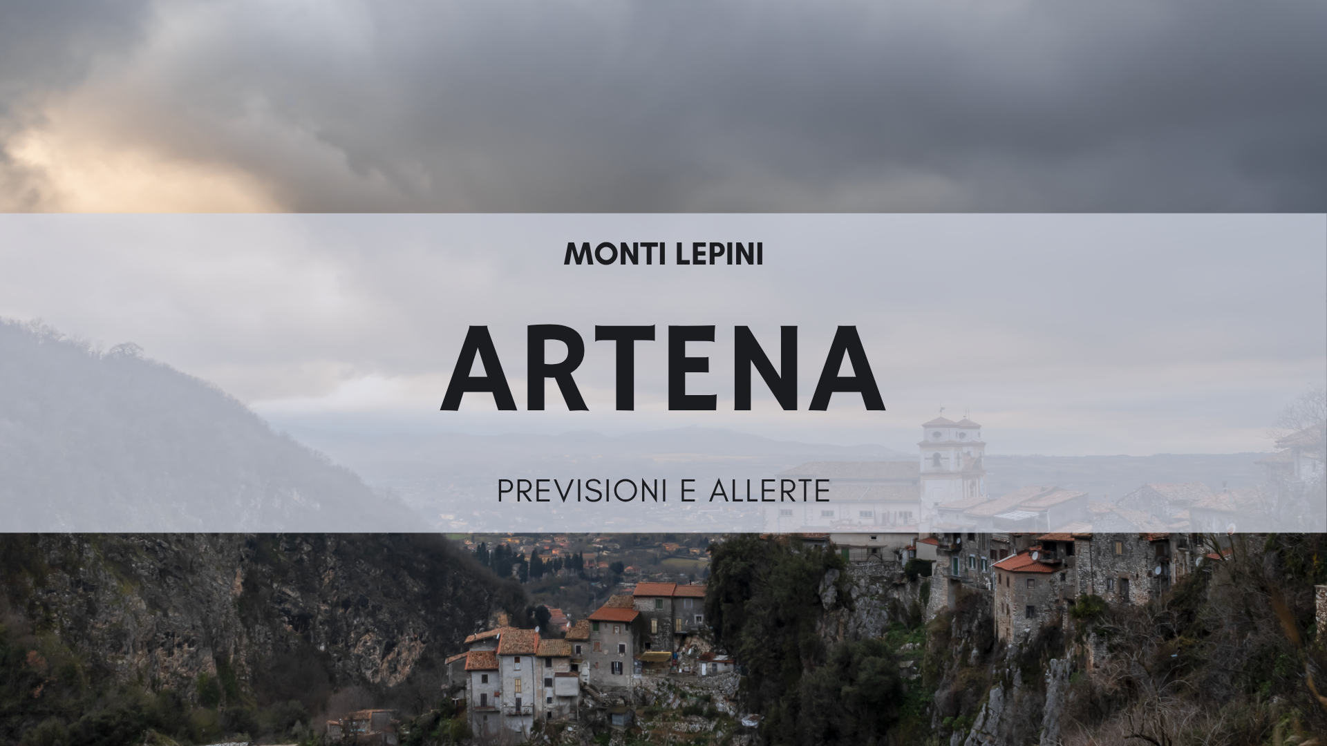Panorama del borgo medievale di Artena sui Monti Lepini, previsioni meteo Artena